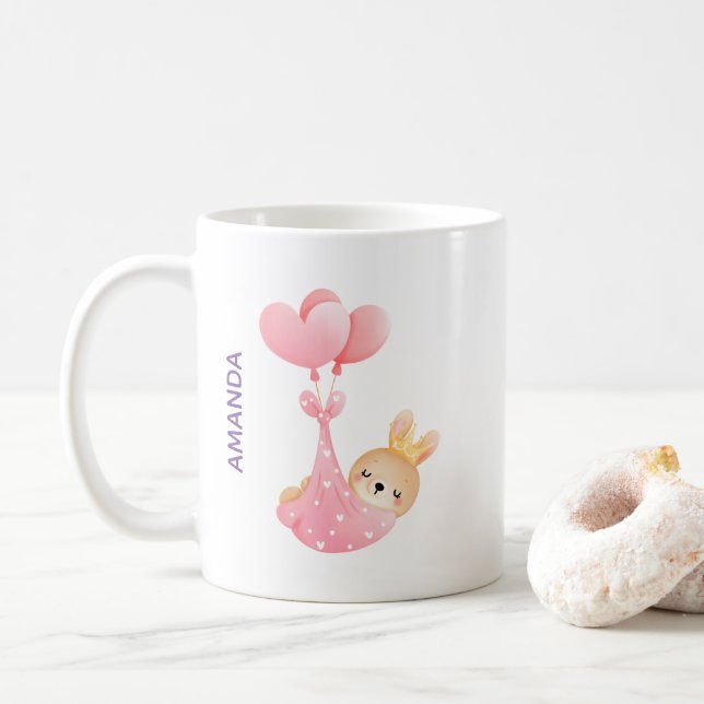 Mug Bébé mignon dans une couverture de coeur (Avec donut)