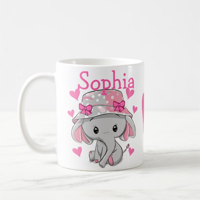Mug Bébé mignon Eléphant fille (Gauche)