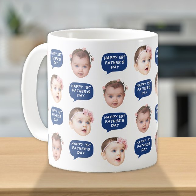 Mug Bébé mignon enfants Face 2 Photos Pour Papa Café M (Créateur téléchargé)