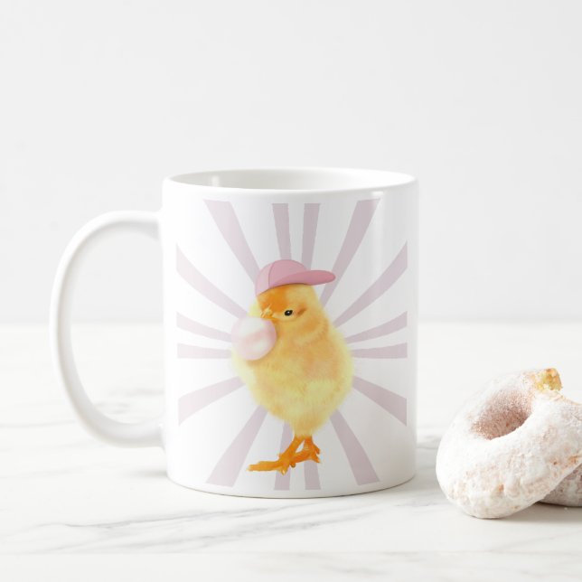 Mug Bébé mignon Vibes rétro poussette (Avec donut)