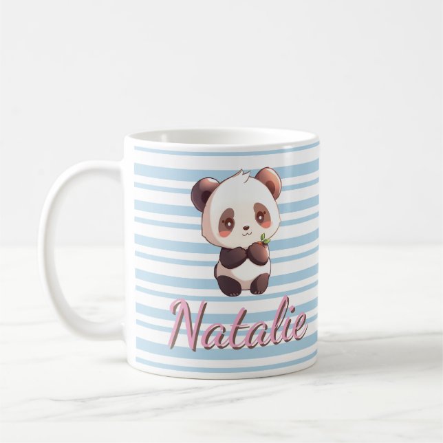 Mug Bébé Panda Mignon Nom Personnalisé (Gauche)