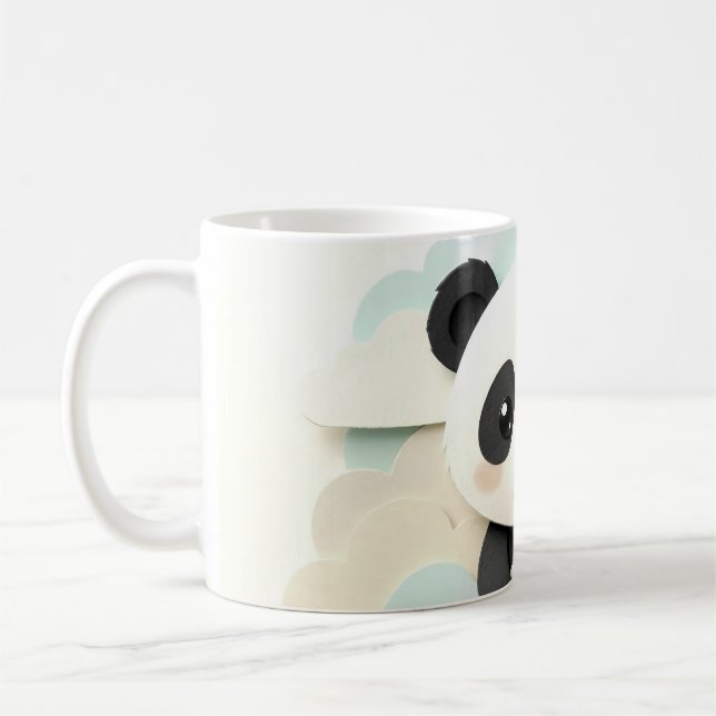 Mug Bébé Panda Plié | Origami Mignon  (Gauche)
