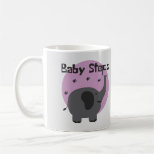 Mug Bébé pas Kawaii mignon bébé éléphant gris & violet