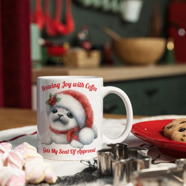Mug Bébé phoque des fêtes adorable  (Créateur téléchargé)