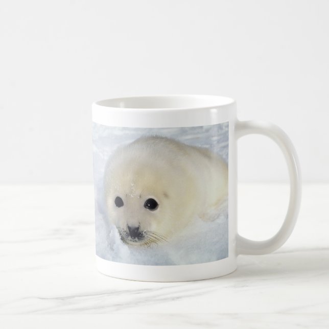 Mug Bébé phoque pelucheux d'harpe (Droite)