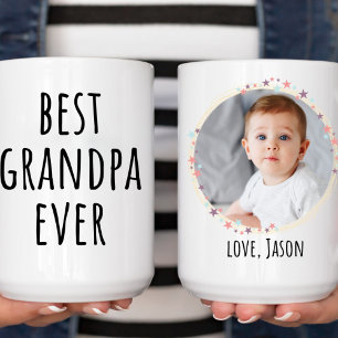 Mug Bébé Photo meilleur grand-père/Nana jamais