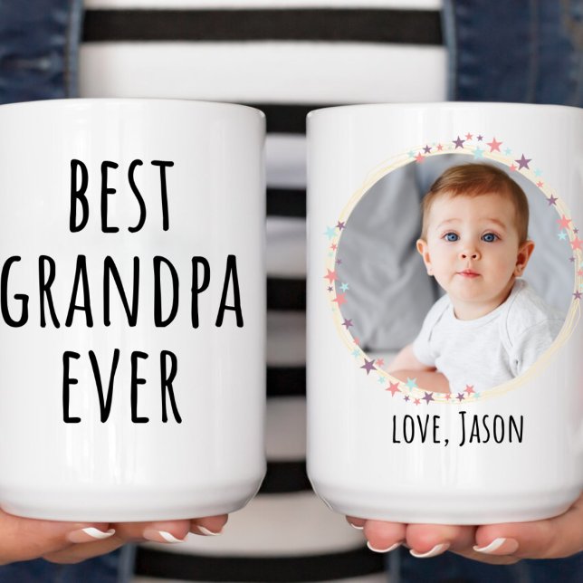 Mug Bébé Photo meilleur grand-père/Nana jamais (Créateur téléchargé)