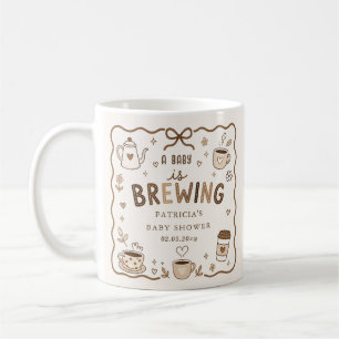 Mug Bébé prépare du café Fête de bébé de genre neutre