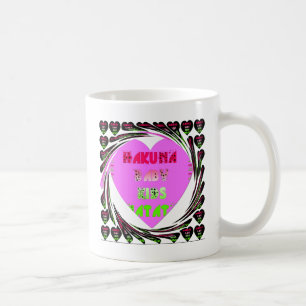 Mug Bébé Rose Cœurs Hakuna Matata Bébé Enfants Design