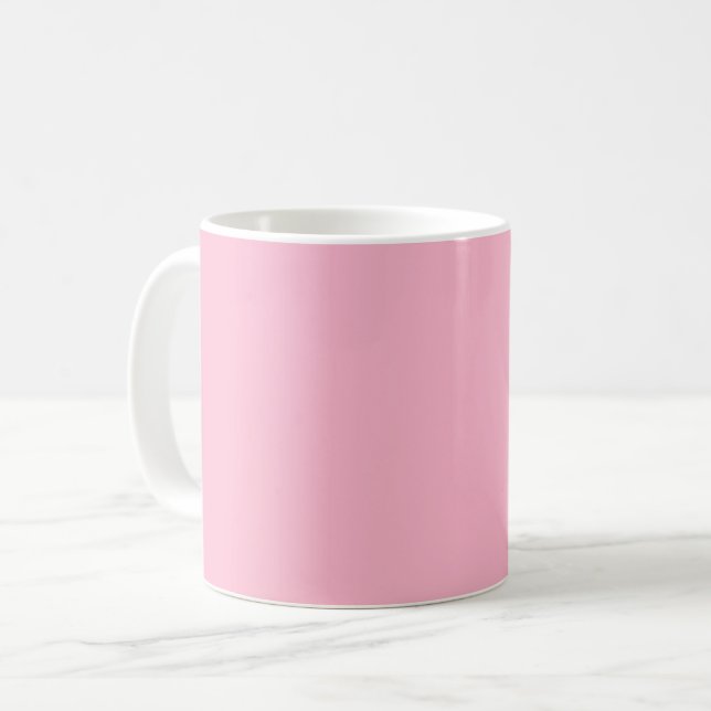 Mug Bébé rose couleur solide (Devant gauche)