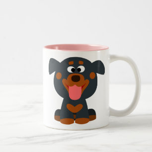 Mug Bébé Rottweiler Cartoon Mignon