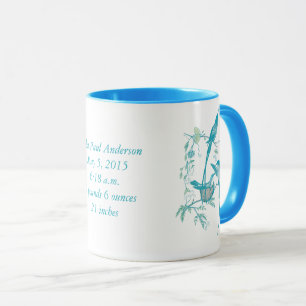 Mug Bébé Stein avec des statistiques de naissance impo