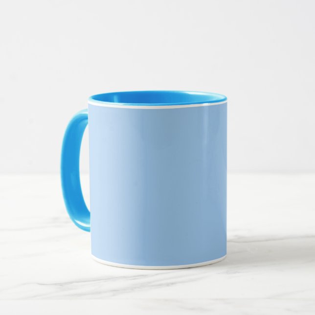 Mug Bébé yeux bleus (couleur solide) (Devant gauche)