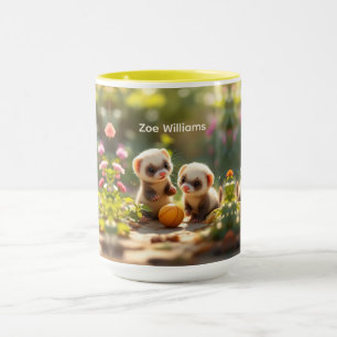 Mug Bébés furets mignons jouant avec un ballon, person