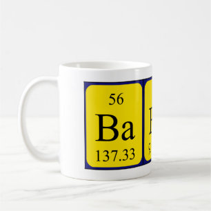 Mug Bébet nom de table périodique muette