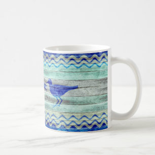 Mug Bécasseaux côtiers rustiques de décor de bleu