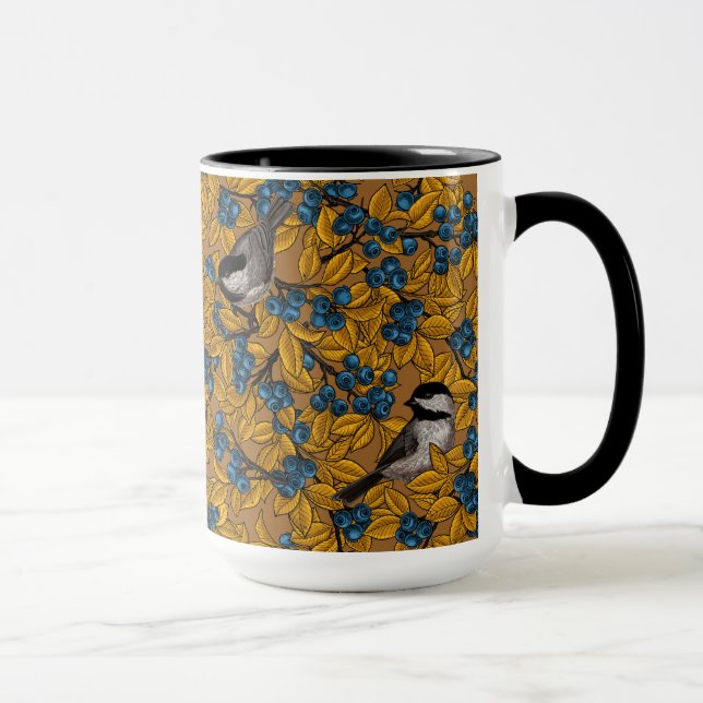 Mug Bécasseaux sur les branches de bleuets (Droite)