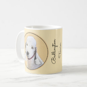 Mug Bedlington Terrier Peinture - Art Chien original