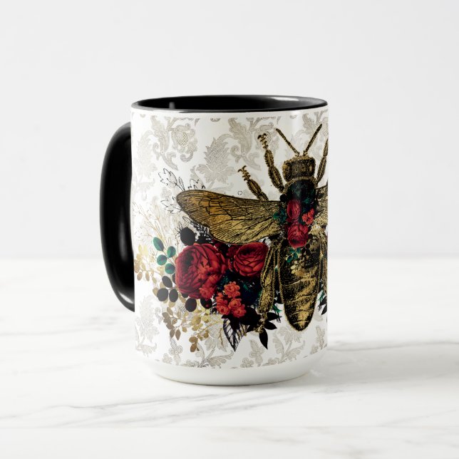 Mug Bee gothique et Rose (Devant gauche)