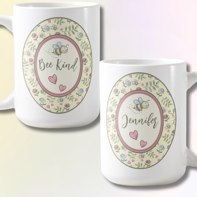 Mug Bee Kind Bumblebee Personnalisé  (Bee Kind Personalized Coffee Mug - Perfect Gift for Teachers)