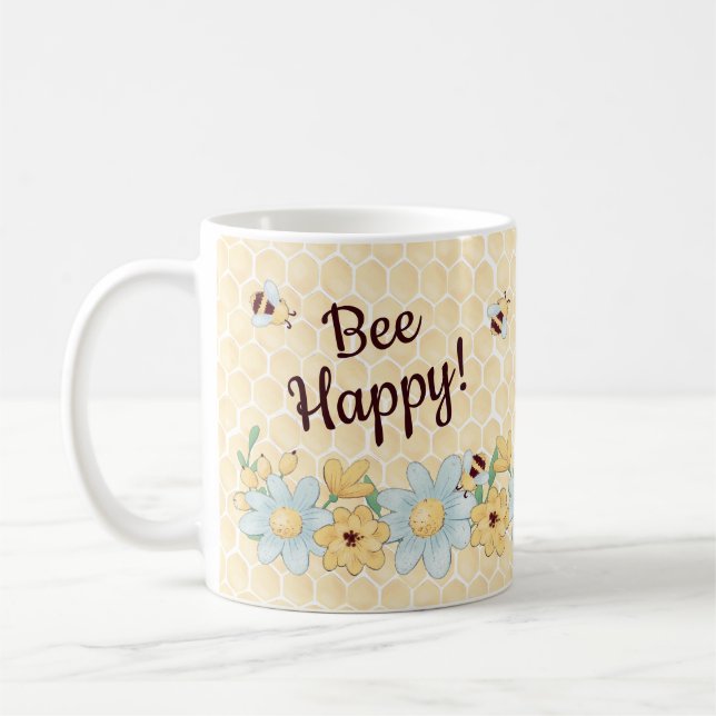 Mug Bee Whimsical Happy (Gauche)