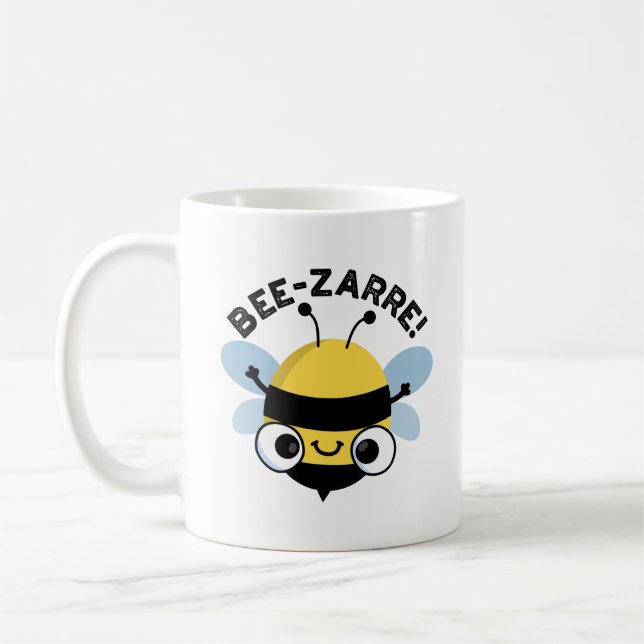 Mug Bee-zarre Funny Bizarre Bee Pun (Gauche)