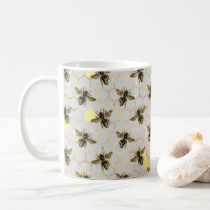 Mug Bees Gold Honeycomb