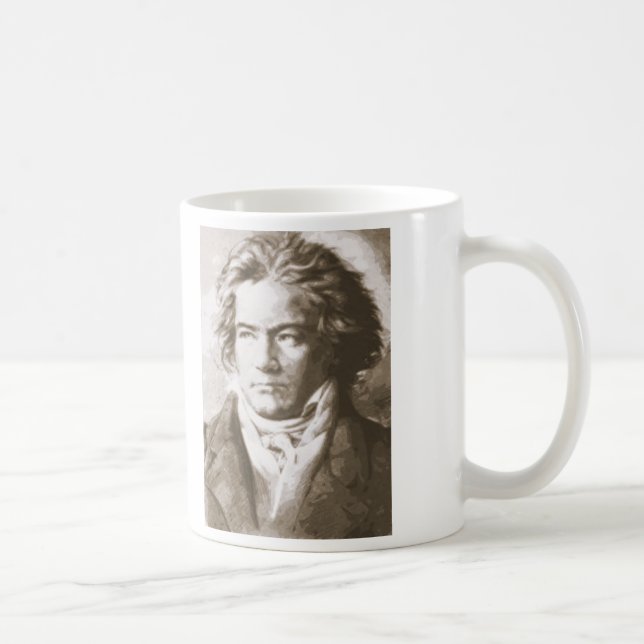 Mug Beethoven À Sepia (Droite)