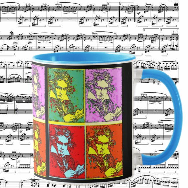 Mug Beethoven pop-art (Créateur téléchargé)
