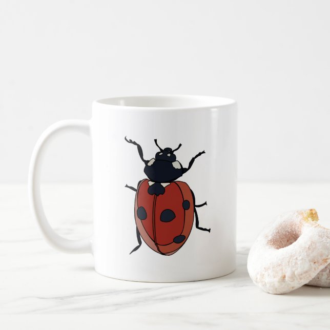 Mug Beetles Insectes Ladybug Beetles (Avec donut)