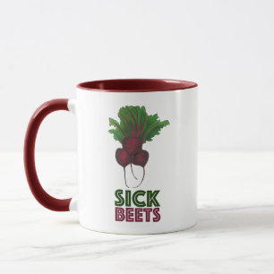 Mug Beets Malades (Beats) Beet Rouge Végétarien Musiqu