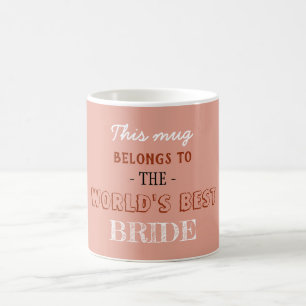 Mug Beige Elegant World Meilleur cadeau pour mariée