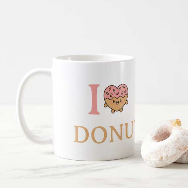 Mug beignets d'amour au chocolat. (Avec donut)