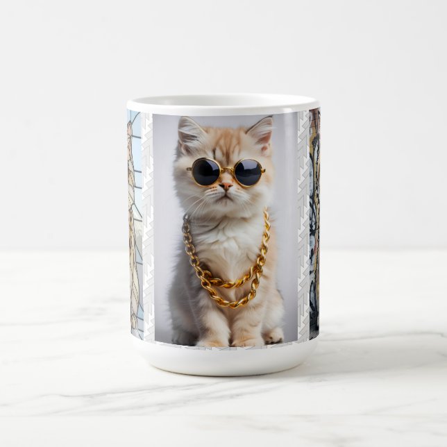 Mug Bel Animal | Chat avec Lunettes de Soleil  – Perso (Centre)