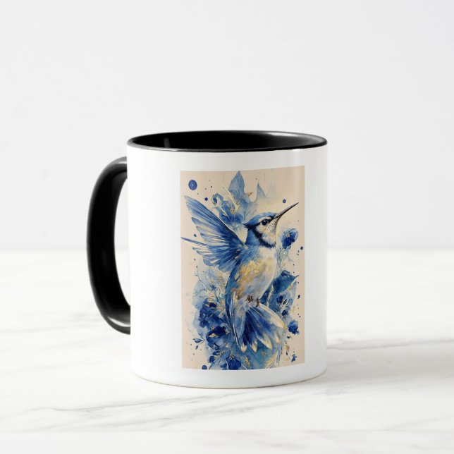 Mug Bel oiseau bleu  (Devant gauche)