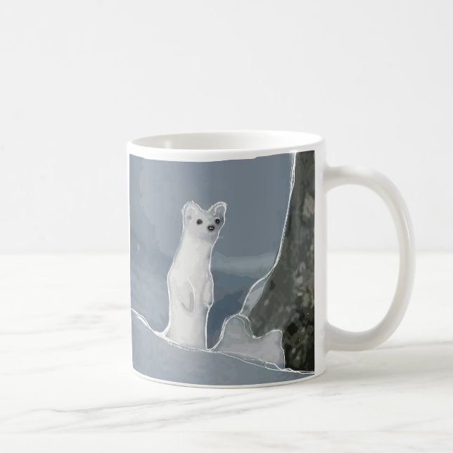 Mug Belette de neige de belette du feu (Droite)