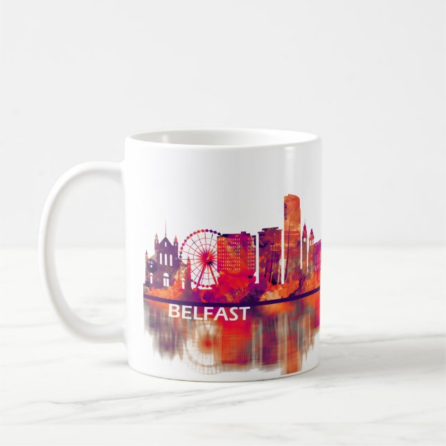 Mug Belfast Northern Ireland Skyline (Gauche)