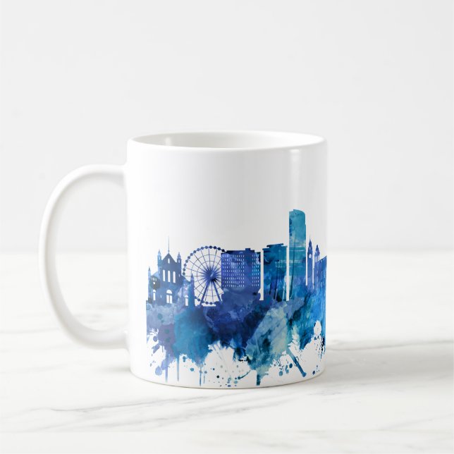 Mug Belfast Northern Ireland Skyline Blue (Gauche)