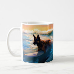 Mug Belge Shepherd Beach Surf Peinture