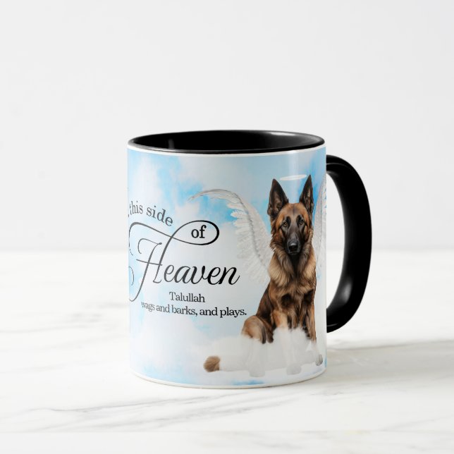 Mug Belge Tervuren Angel Personnalisé Pet Memorial (Devant droit)