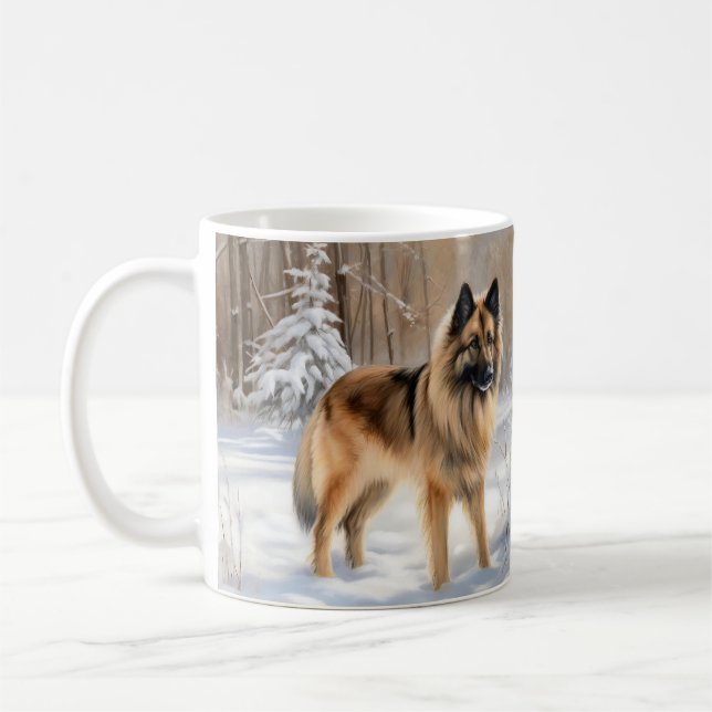 Mug Belge Tervuren Laissons neiger Noël (Gauche)