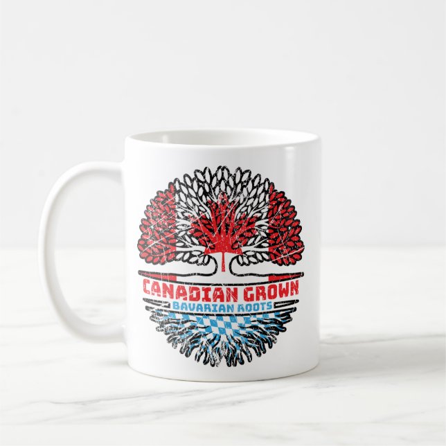 Mug Belgique Belgique Canada drapeau des racines d'arb (Gauche)