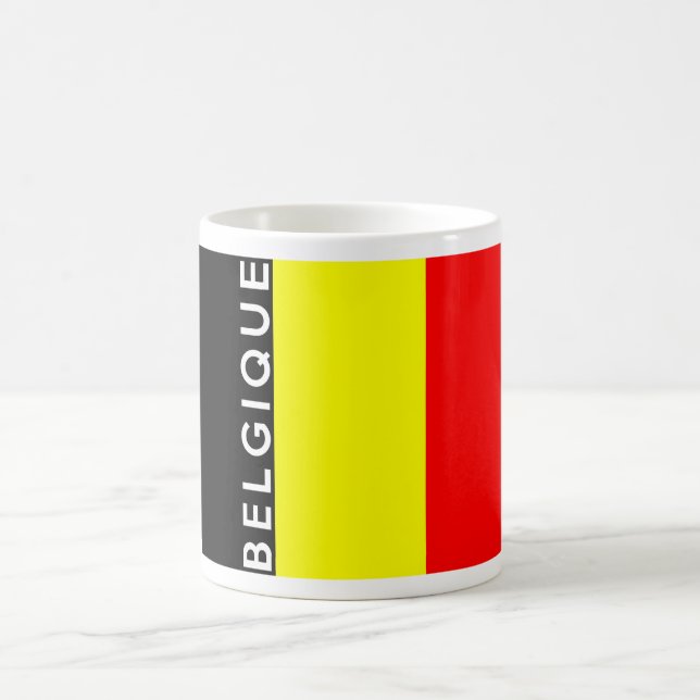 Mug belgique pays français nom du texte (Centre)