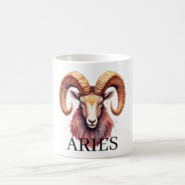 Mug Bélier Aries Aquarelle | Astrologie Zodiaque Céles (Centre)