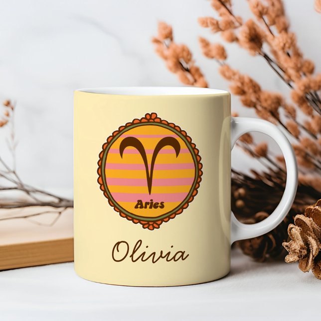 Mug Bélier Groovy Personnalisé (Créateur téléchargé)