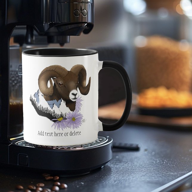 Mug Bélier majestueux de gros mouton brun de montagne  (Créateur téléchargé)