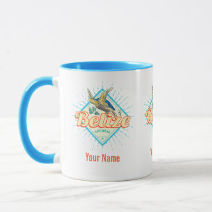 Mug Belize Caribbean Retro Turtle Souvenir Vintage