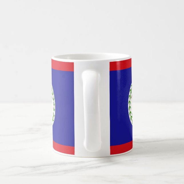 Mug Bélize Drapeau en céramique Musique (Poignée)