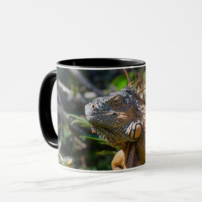 Mug Belizean Orange Iguana - Art photographique (Devant gauche)