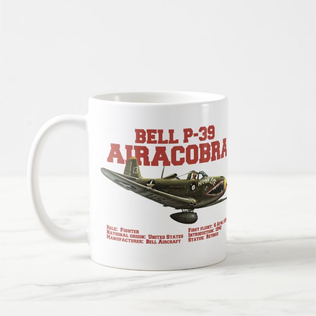 Mug Bell P-39 Airacobra | WW2 Plane (Gauche)